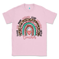 Bubblegum Pink teacher rainbow Classic Tee - MaliasSmallBusiness