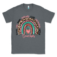 Charcoal Heather teacher rainbow Classic Tee - MaliasSmallBusiness