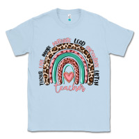 Dusty Blue teacher rainbow Classic Tee - MaliasSmallBusiness