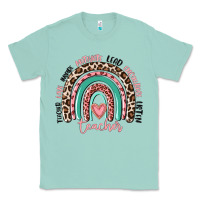Seafoam teacher rainbow Classic Tee - MaliasSmallBusiness