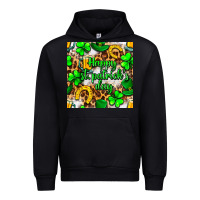 Black Happy St. Patrick's Day pattern digital paper Urban Hoodie - BundleAndBundleShop