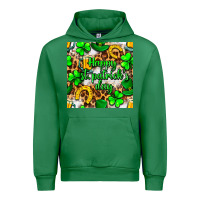 Emerald Happy St. Patrick's Day pattern digital paper Urban Hoodie - BundleAndBundleShop