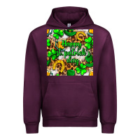 Mauve Wine Happy St. Patrick's Day pattern digital paper Urban Hoodie - BundleAndBundleShop