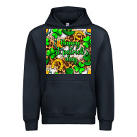 Navy Happy St. Patrick's Day pattern digital paper Urban Hoodie - BundleAndBundleShop