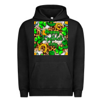 Pigment Black Happy St. Patrick's Day pattern digital paper Urban Hoodie - BundleAndBundleShop