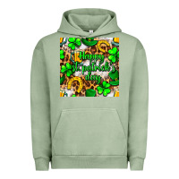 Pigment Oil Green Happy St. Patrick's Day pattern digital paper Urban Hoodie - BundleAndBundleShop