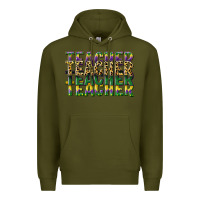 Army Green teacher mardi gras Premium Hoodie - CowGirlArtShop