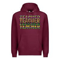 Burgundy teacher mardi gras Premium Hoodie - CowGirlArtShop