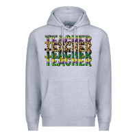 Heather Grey teacher mardi gras Premium Hoodie - CowGirlArtShop