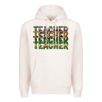 Pale Pink teacher mardi gras Premium Hoodie - CowGirlArtShop