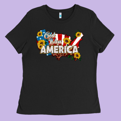 God Bless America Ladies Tee Designed By Hra Design Shop