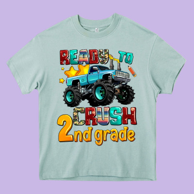 Ready To School Crush 2nd Grade Heavy Core Tee Designed By Adodesignshop