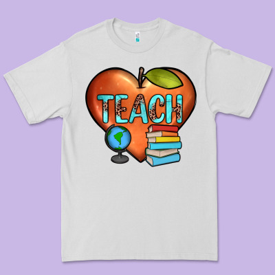 Teach Heart Premium Tee Designed By Jahusdesignshop