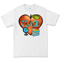 White teach heart Premium Tee - JahusDesignShop