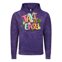 Cloud Purple take it easy Vintage Hoodie - MaliasSmallBusiness