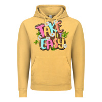 Vintage Mustard take it easy Vintage Hoodie - MaliasSmallBusiness