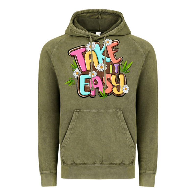 Take It Easy Vintage Hoodie by MaliasSmallBusiness | Teevron