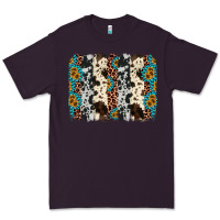 Plum cowhide leopard gemstone brushstroke Premium Tee - AdoDesignShop