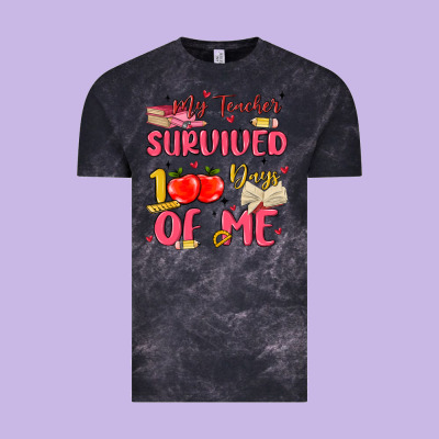 My Teacher Survived 100 Days Of Me Vintage Tee Designed By Maliassmallbusiness