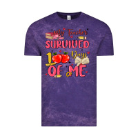 Cloud Purple my teacher survived 100 days of me Vintage Tee - MaliasSmallBusiness