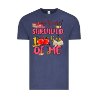 Vintage Denim my teacher survived 100 days of me Vintage Tee - MaliasSmallBusiness