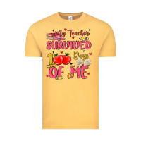 Vintage Mustard my teacher survived 100 days of me Vintage Tee - MaliasSmallBusiness
