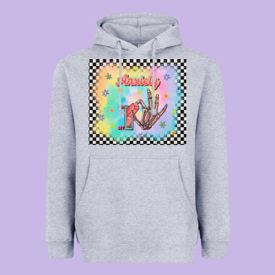 Anxiety On Tumbler Heavyweight Hoodie Designed By Tumblerdesignbyshophia