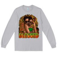 Moon Dust black couple blessed Long Sleeve Tee - NancyCooperArtShop