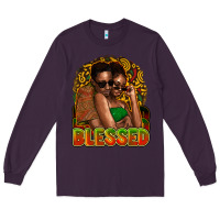 Plum black couple blessed Long Sleeve Tee - NancyCooperArtShop