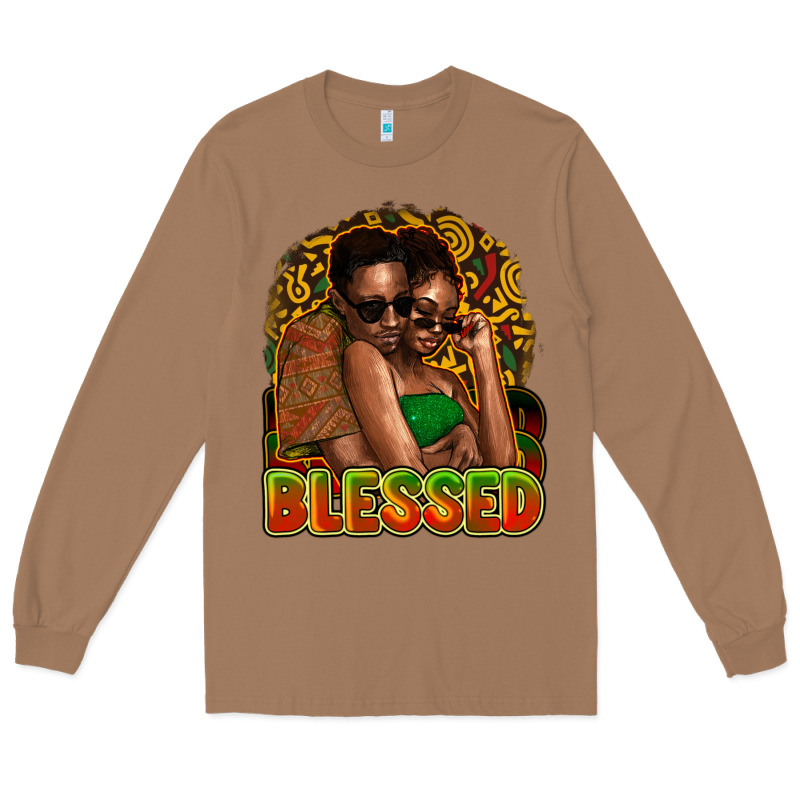 Black Couple Blessed Long Sleeve Tee by NancyCooperArtShop | Teevron
