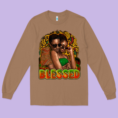 Black Couple Blessed Long Sleeve Tee Designed By Nancycooperartshop