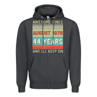 Smoke awesome since august 1976 44 years and i ll keep on Zipper Hoodie - Bettercallsaul