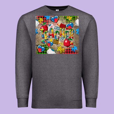 Teacher Autism Premium Sweatshirt Designed By Cowgirlartshop