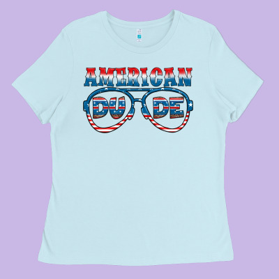 American Dude Ladies Tee Designed By Hra Design Shop
