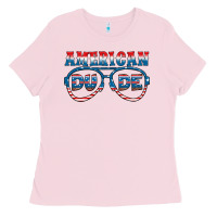 Bubblegum Pink american dude Ladies Tee - HRA Design Shop