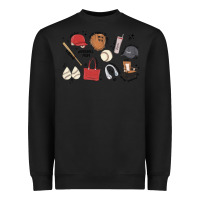 Black baseball mom Heavyweight Sweatshirt - MaliasSmallBusiness