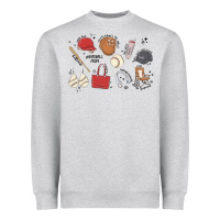 Heather Grey baseball mom Heavyweight Sweatshirt - MaliasSmallBusiness