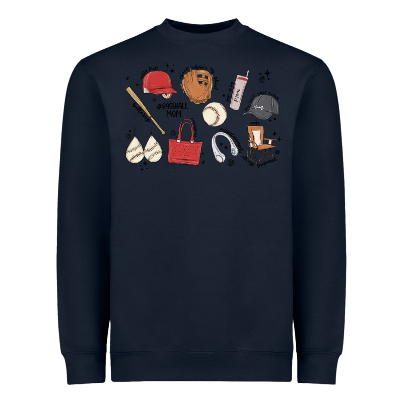 Baseball Mom Heavyweight Sweatshirt by MaliasSmallBusiness | Teevron