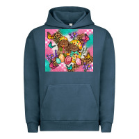 Pigment Midnight Navy Easter Bunnies And Egg Tumbler Urban Hoodie - BundleAndBundleShop