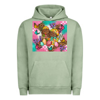 Pigment Oil Green Easter Bunnies And Egg Tumbler Urban Hoodie - BundleAndBundleShop