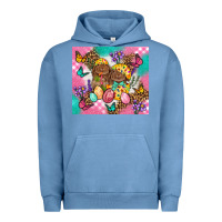 Pigment Pebble Blue Easter Bunnies And Egg Tumbler Urban Hoodie - BundleAndBundleShop