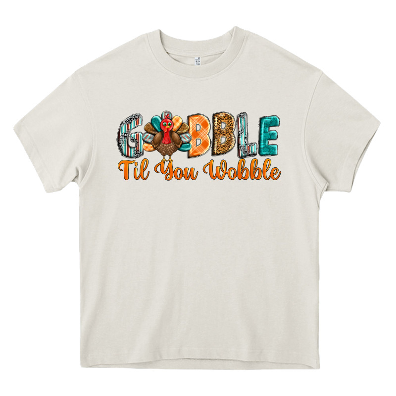 Gobble Till You Wobble Heavy Core Tee by BarkalooDesign | Teevron
