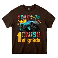 Chocolate Brown ready to school crush 1st grade Heavy Core Tee - AdoDesignShop