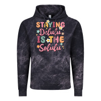 Cloud Black staying delulu is the solulu Vintage Hoodie - MaliasSmallBusiness