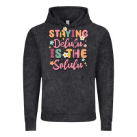 Vintage Black staying delulu is the solulu Vintage Hoodie - MaliasSmallBusiness