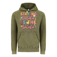 Vintage Olive staying delulu is the solulu Vintage Hoodie - MaliasSmallBusiness