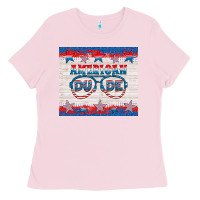 Bubblegum Pink American dude Ladies Tee - HRA Design Shop