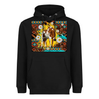Black aztec tribal horse Heavyweight Hoodie - TumblerDesignByShophia