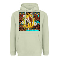 Matcha aztec tribal horse Heavyweight Hoodie - TumblerDesignByShophia