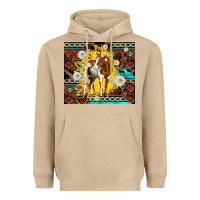 Mushroom aztec tribal horse Heavyweight Hoodie - TumblerDesignByShophia